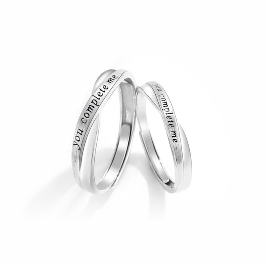 Planderful Everyday Genie – Complete Sterling Silver Couple Rings for Him and Her