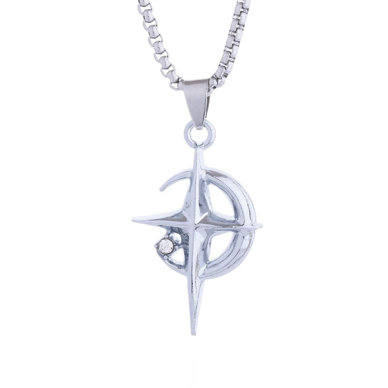 Planderful Jewelry Stainless Steel Zircon Star Necklace