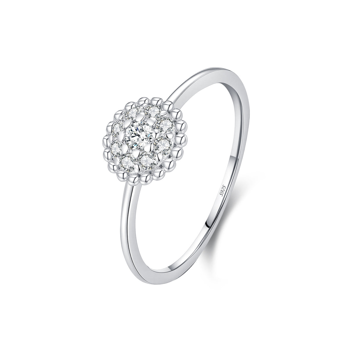 S925 Sterling Silver Brilliant Moissanite Ring