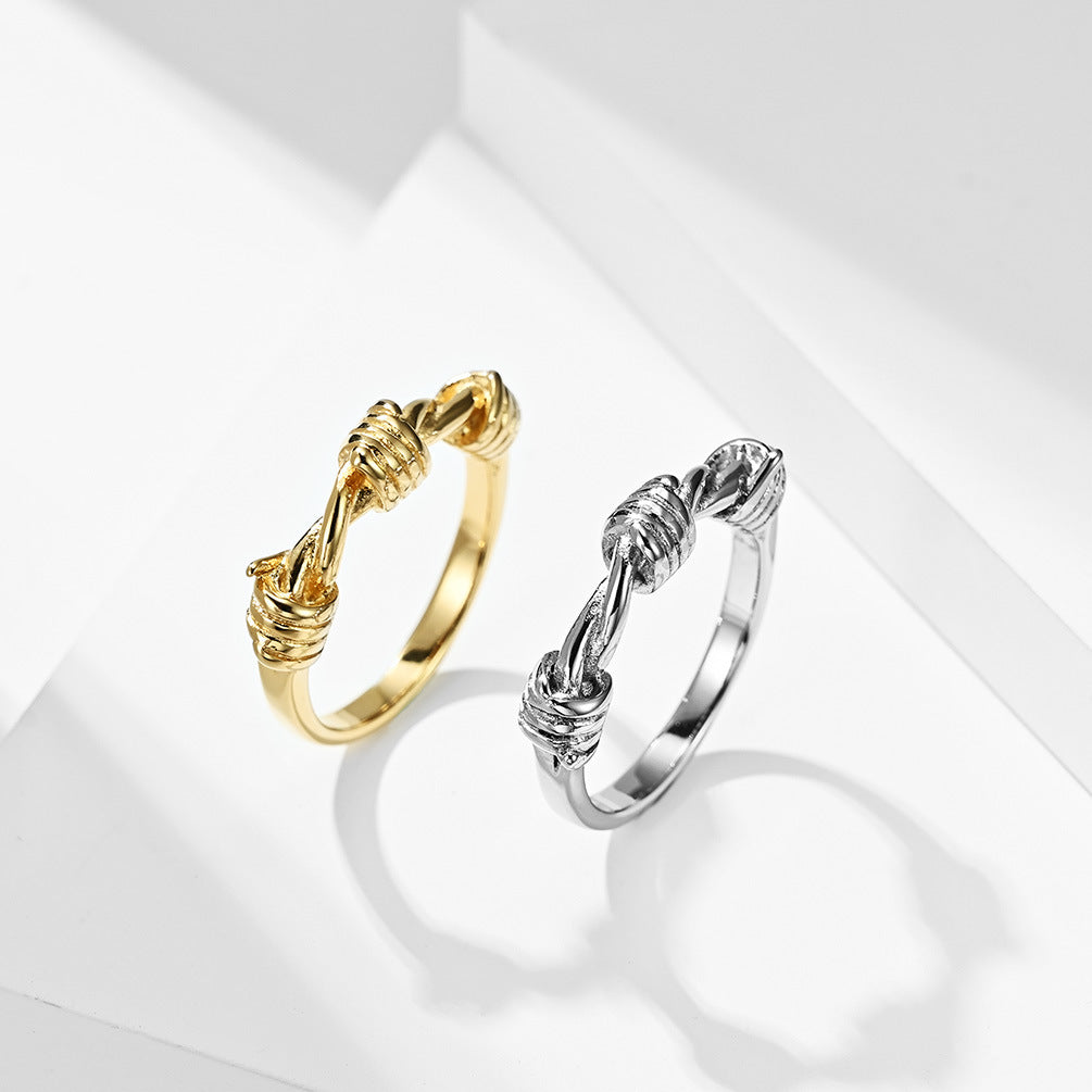 Personalized Striped Woven Ring For Men And Women In Titanium Steel By Planderful Everyday Genie