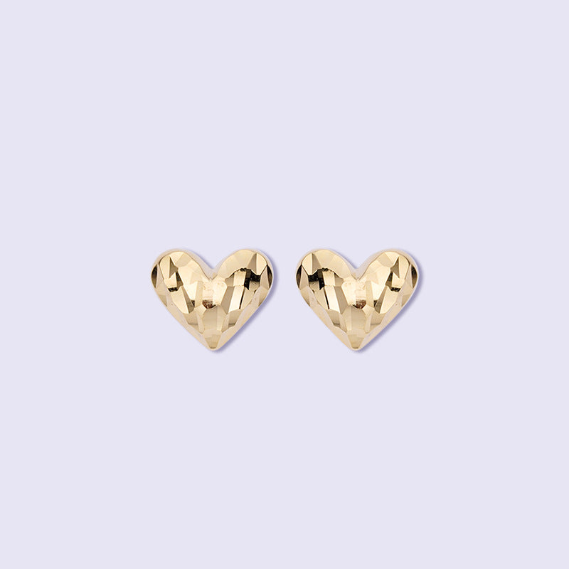 Simple S925 Sterling Silver Stud Earrings Wholesale Love Heart