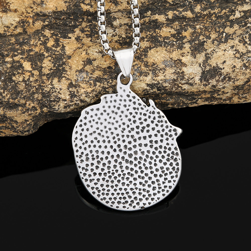 European and American Men's Titanium Steel Retro Pendant Necklace