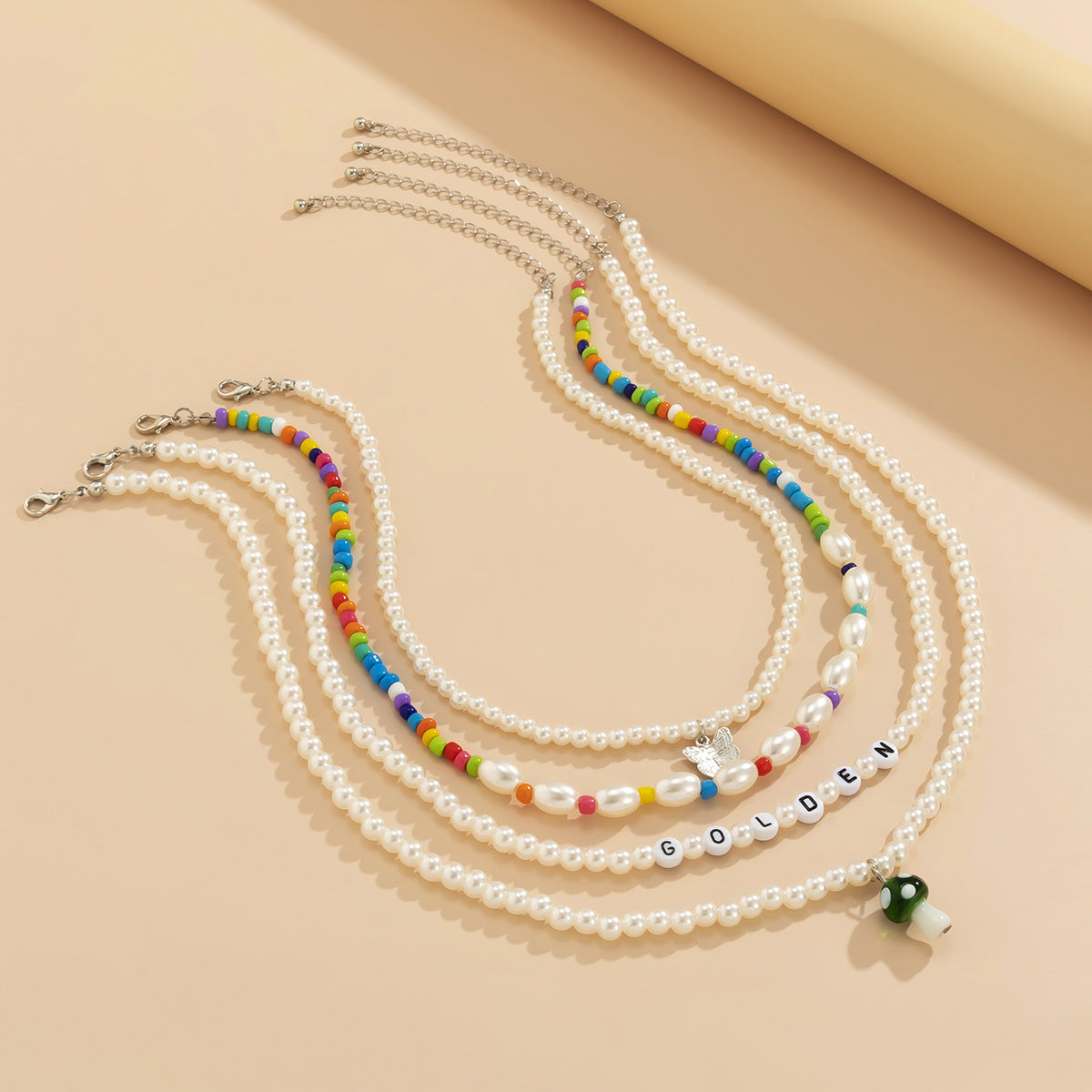 Planderful Butterfly Necklace Creative Mix And Match Multi Mushroom Beaded Pearl Letter Statement For Women Vienna Verve