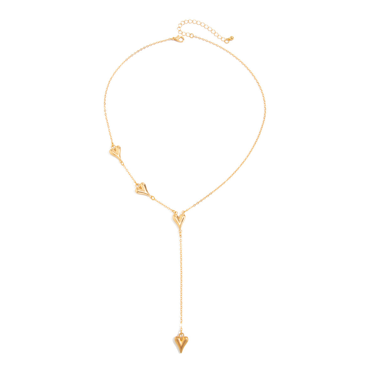 Asymmetrical Heart Y-Shaped Necklace
