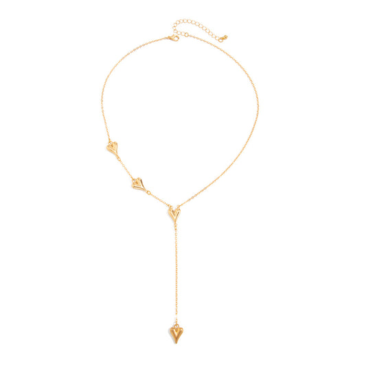 Asymmetrical Heart Y-Shaped Necklace