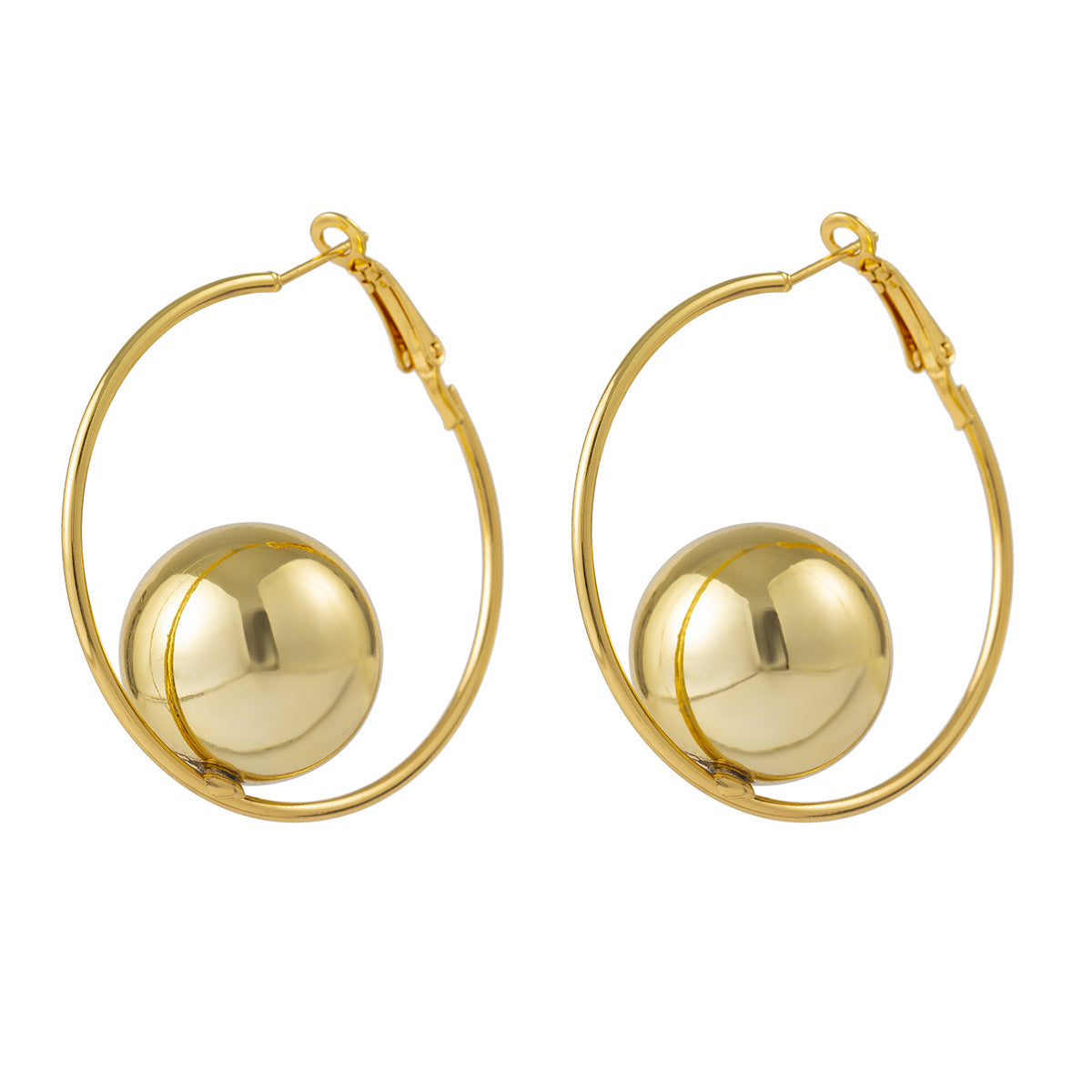 Funky Hollow Ring Stud Earrings - Vienna Verve Collection