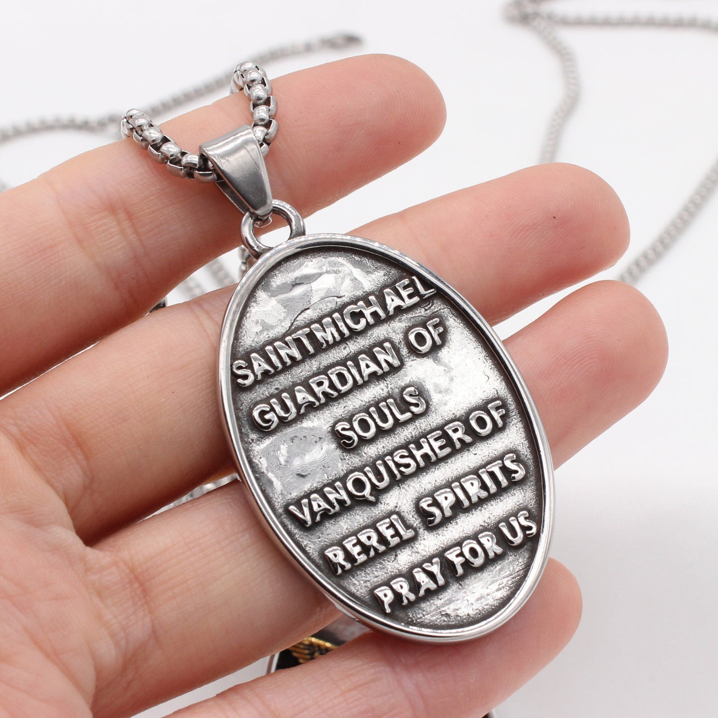 Personalized Retro Greek Mythology Titanium Steel Angel Pendant for Men - Wholesale European and American Jewelry