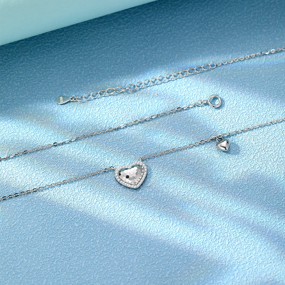S925 Sterling Silver Crushed Ice Necklace