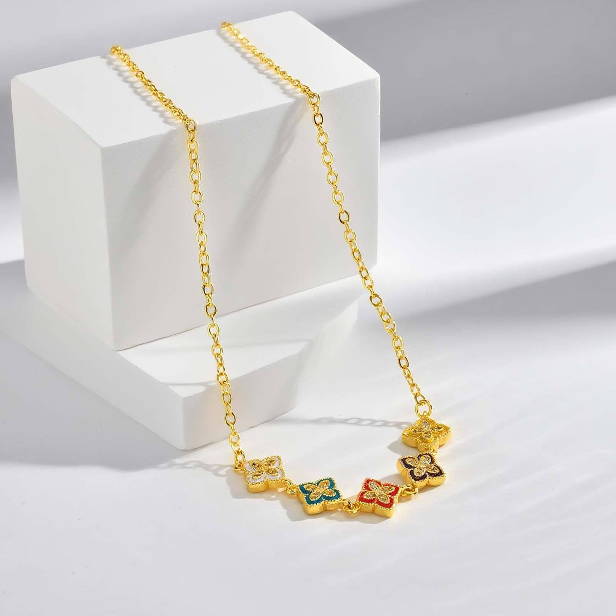 Cross Floral Necklace