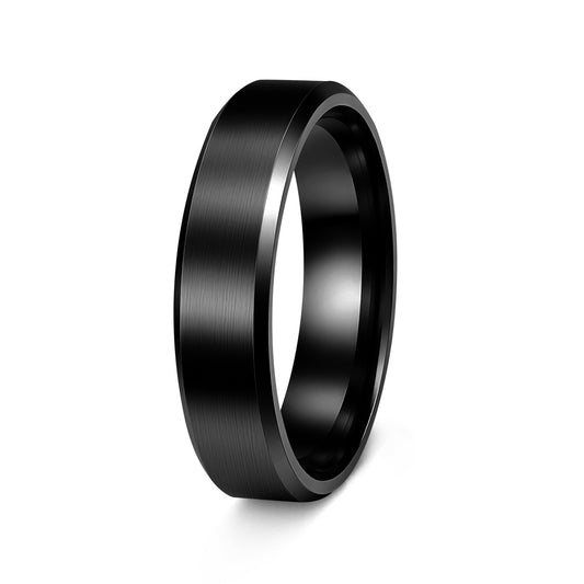Planderful 6mm Unisex Matte Ring European American Jewelry For Protection And Everyday Wear