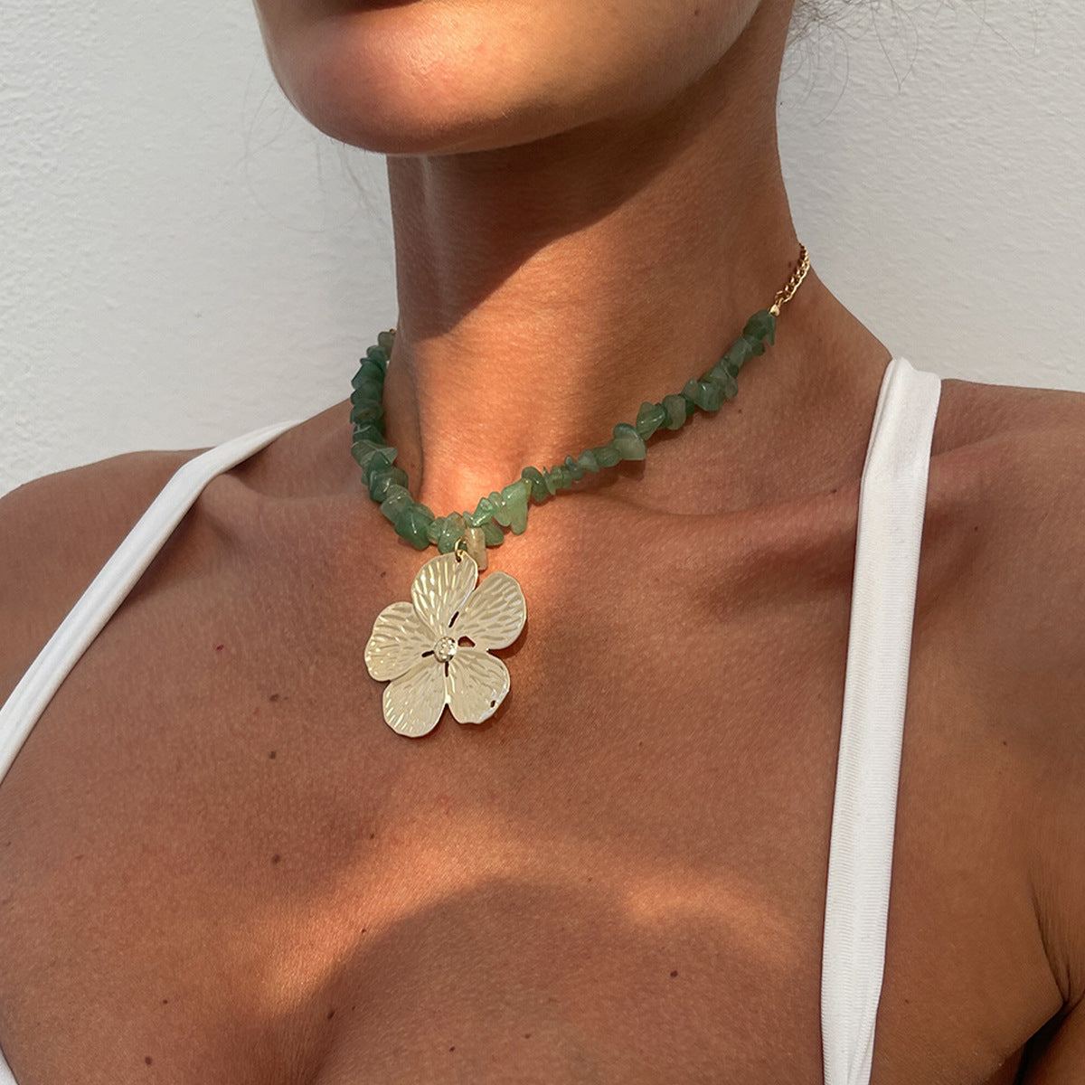 Planderful Vienna Verve Necklace – Elegant Bohemian Metal Flower Design