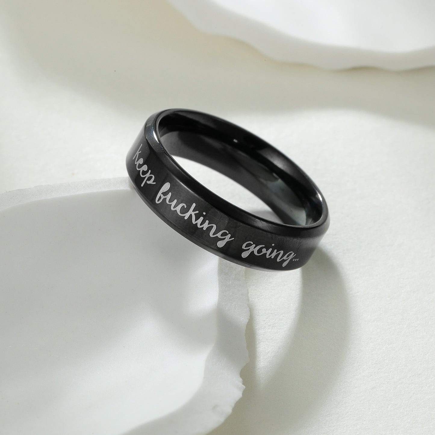 Planderful Titanium Steel Ring Unisex Everyday Genie Durable Smooth Fashion Band For Men Women
