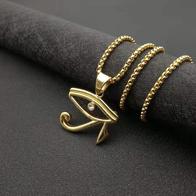 Steel Necklace – Vintage Egyptian Amulet