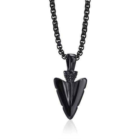 Personalized Titanium Steel Men's Jewelry Arrow Pendant