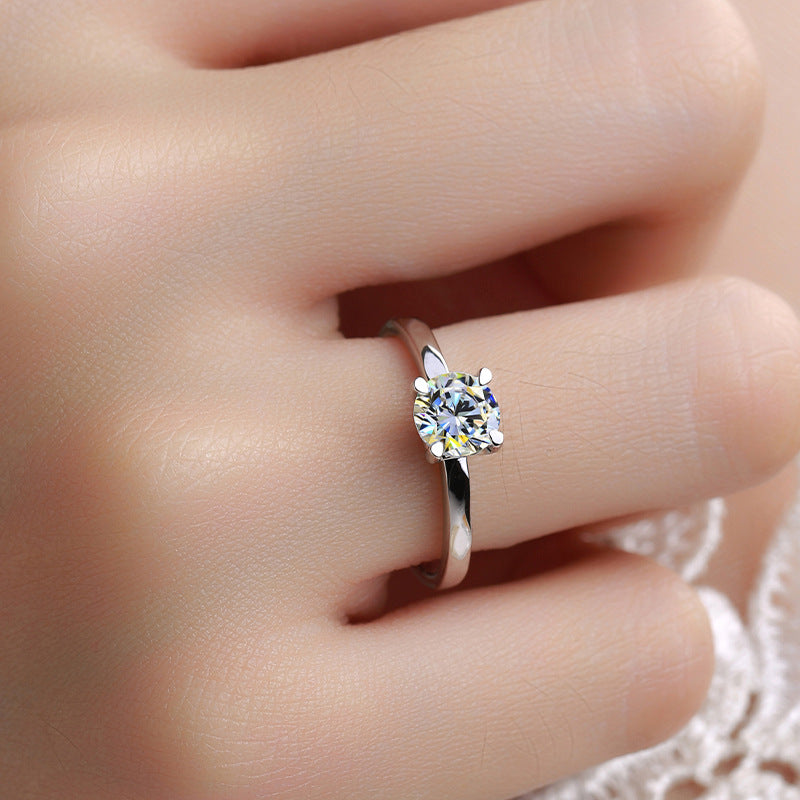 D-Color S925 Sterling Silver Women's Ring