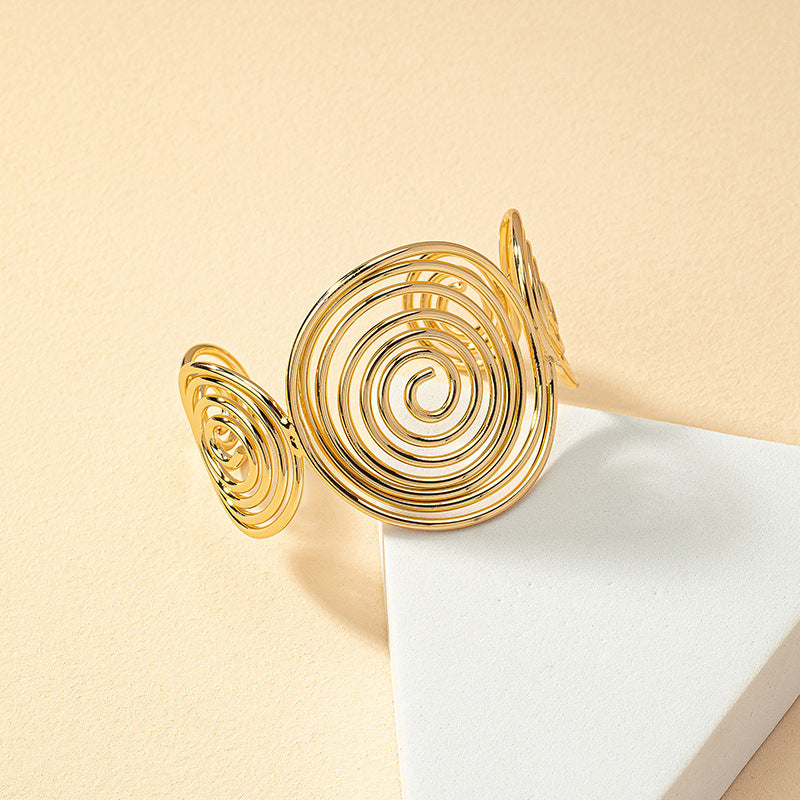 Retro Geometry Adjustable Metal Bracelet - Vienna Verve Collection