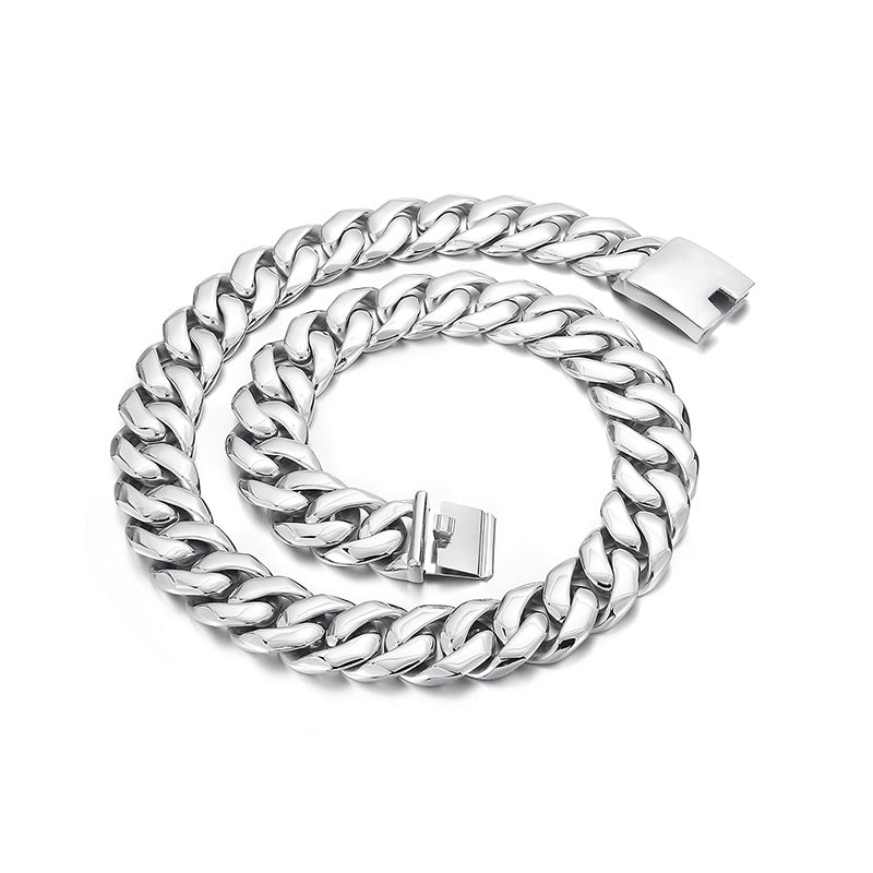 Thick And Wide Casting Twist Chain Stainless Steel Creative Men's Thick And Necklace