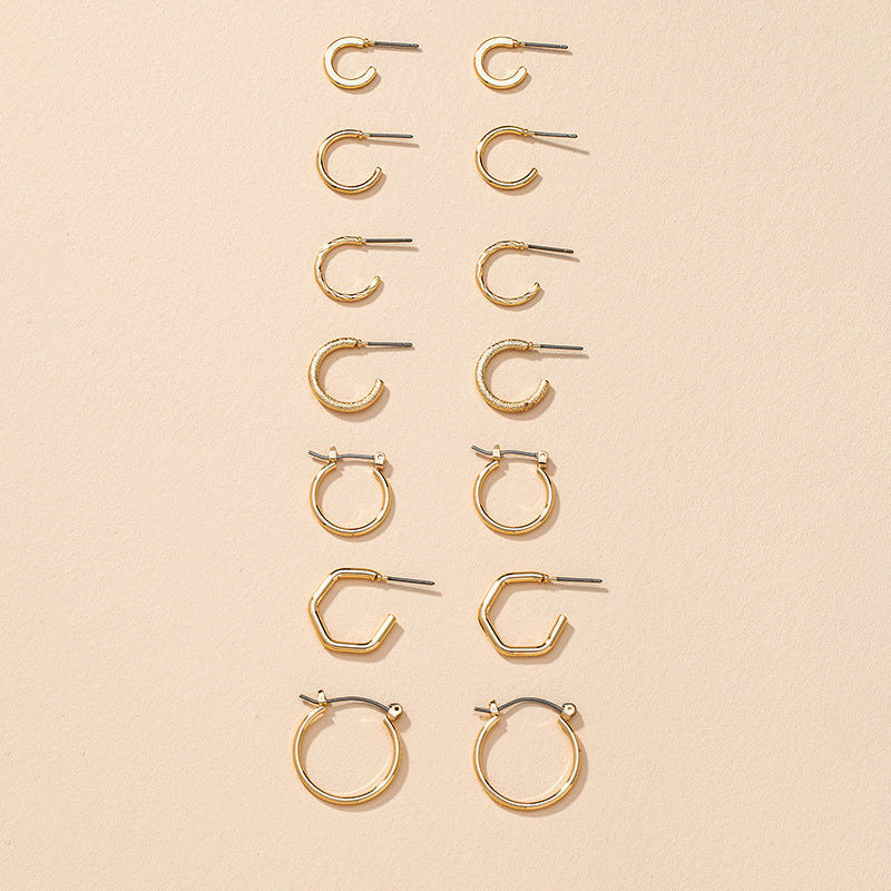 Extravagant Collection: Vienna Verve C-Shaped Earrings Set - Fashion-Forward Jewelry Factory