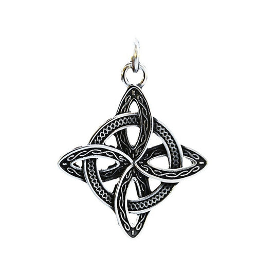 Celtic Knot Titanium Pendant - Vintage Cut-Out Stainless Steel Accessories for Men