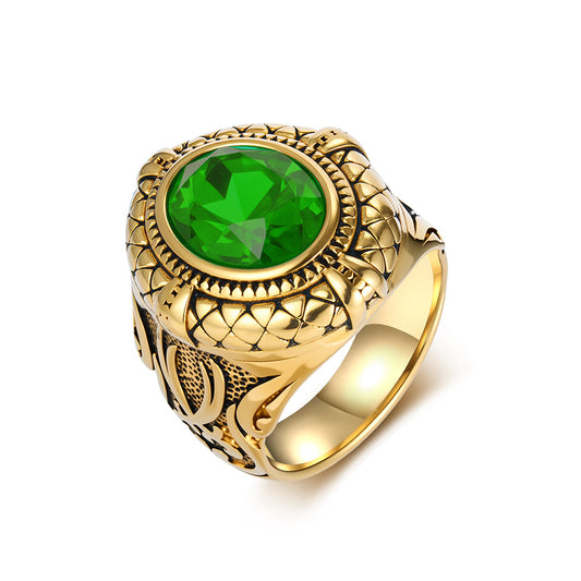 Planderful Zulfikar Sword Ring Retro Titanium Stainless Steel Zircon Unisex Fashion Jewelry Size 8 9 10 11 12