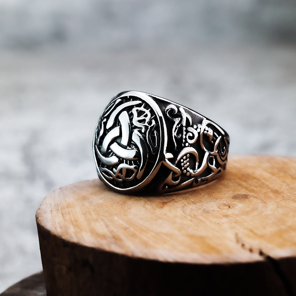 European and American Style Fashion Viking Celtic Knot Men's Ring