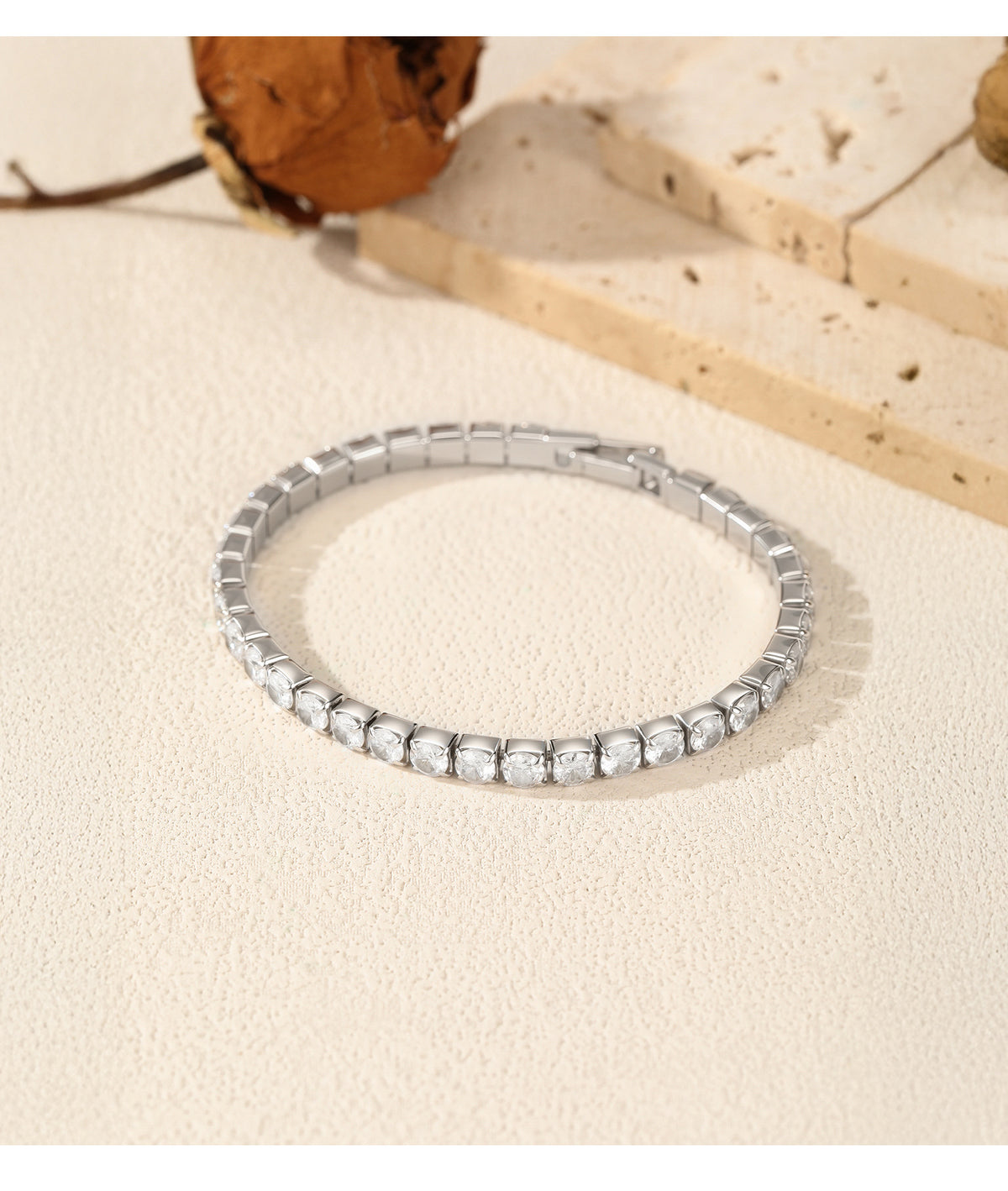 925 Sterling Silver Tennis Zircon Bracelet