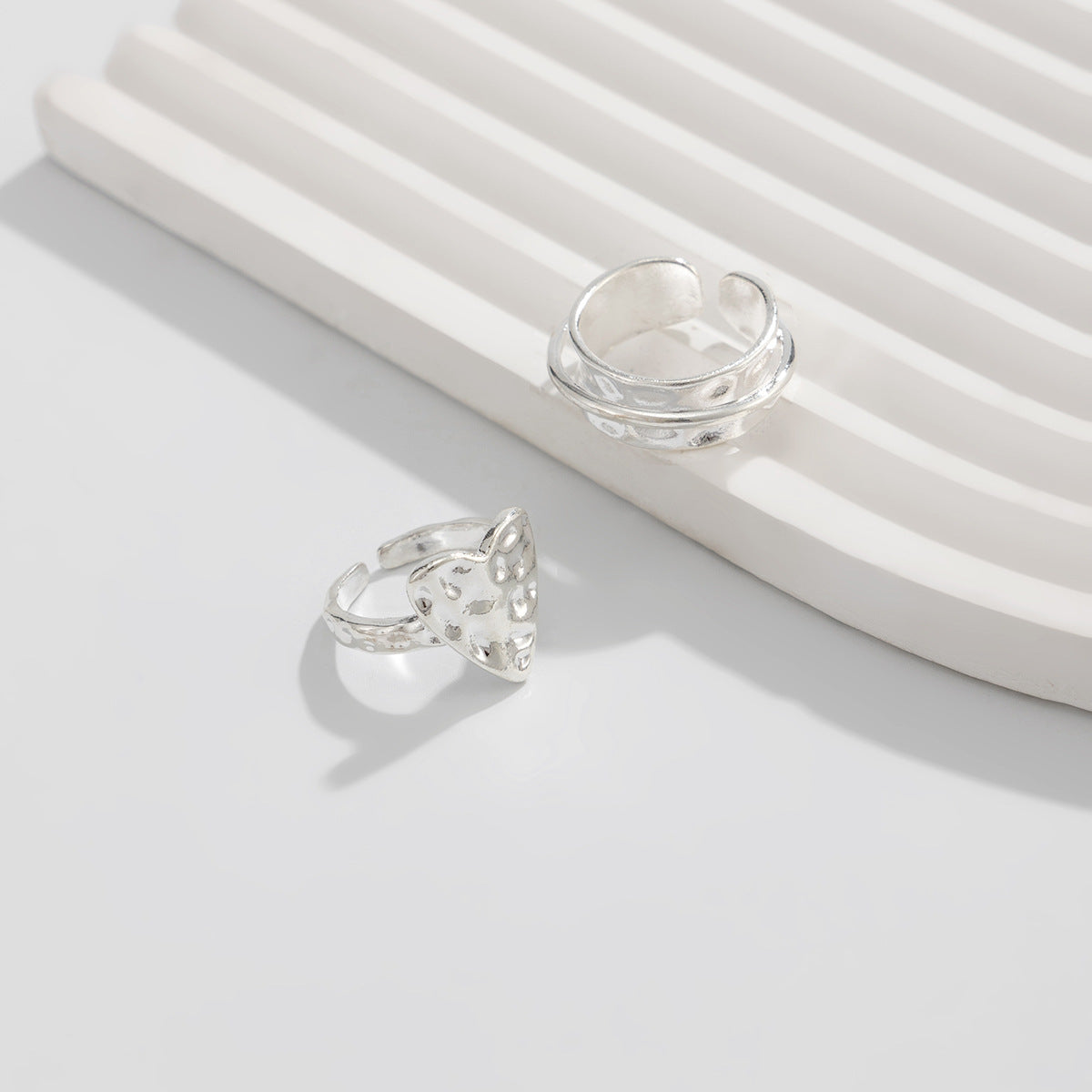 Planderful Vienna Verve Ring Geometric Wide Edge Open Ring For Bold Fashion Lovers