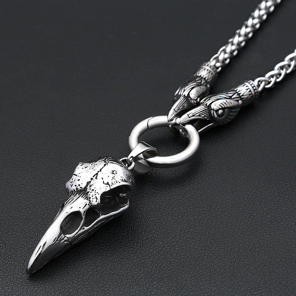 Skull Viking Stainless Steel Men's Pendant Necklace