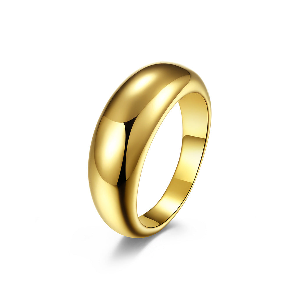 Planderful Titanium Steel Ring Unisex Retro Curved Water Drop Design For Men Women Couples Durable Daily Wear