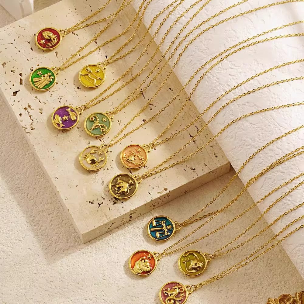 Planderful Jewelry Elegant Constellation Necklace In Stainless Steel For Women Collarbone Chain Everyday Luxury