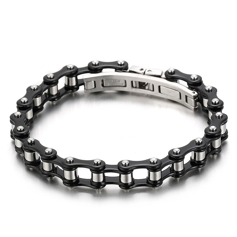Titanium Steel Men's Bracelet with Multicolor European and American Fashion Touch
