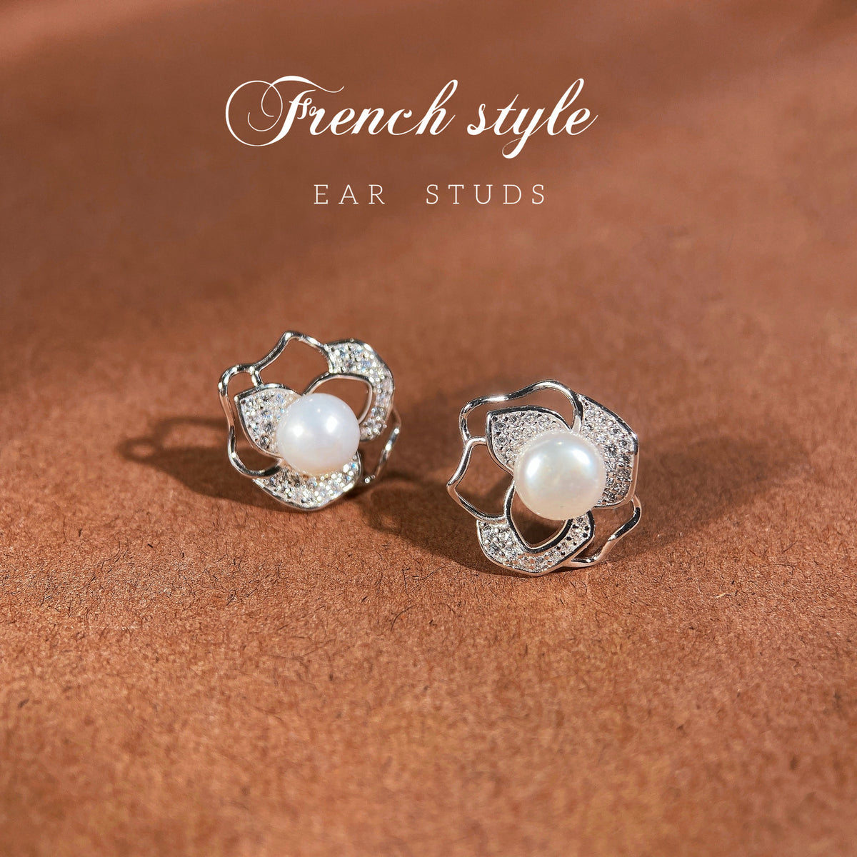 Vintage Rose Pearl Women's Earrings