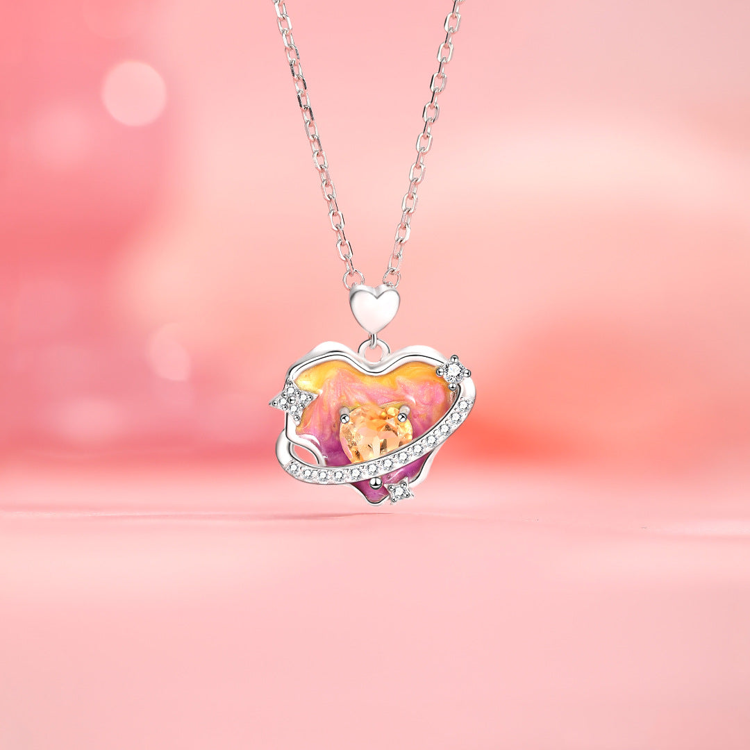 S925 Sterling Silver Heart Necklace