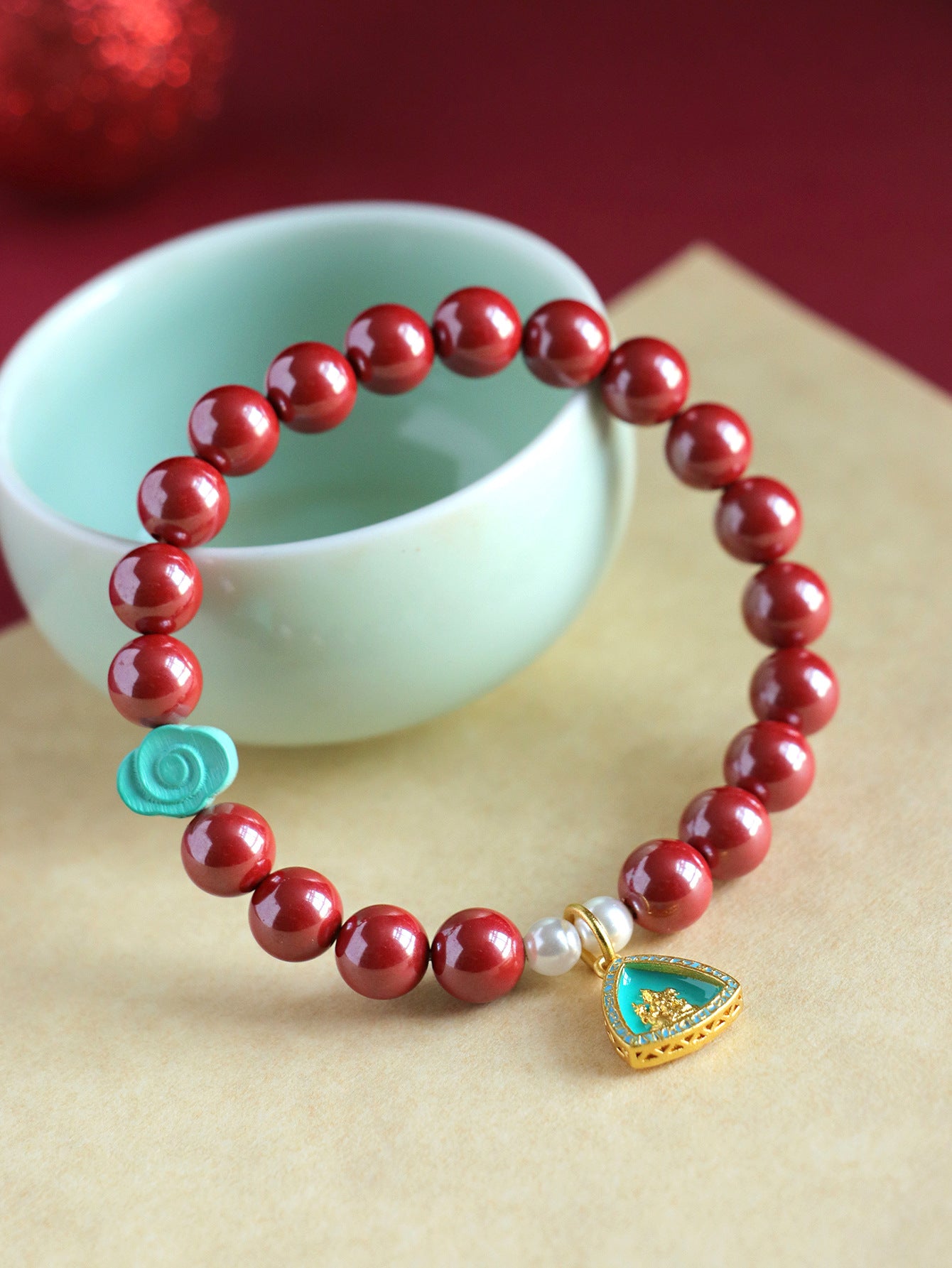 Planderful Fortune's Favor Cinnabar Bracelet – Ethnic Style Jewelry Gift