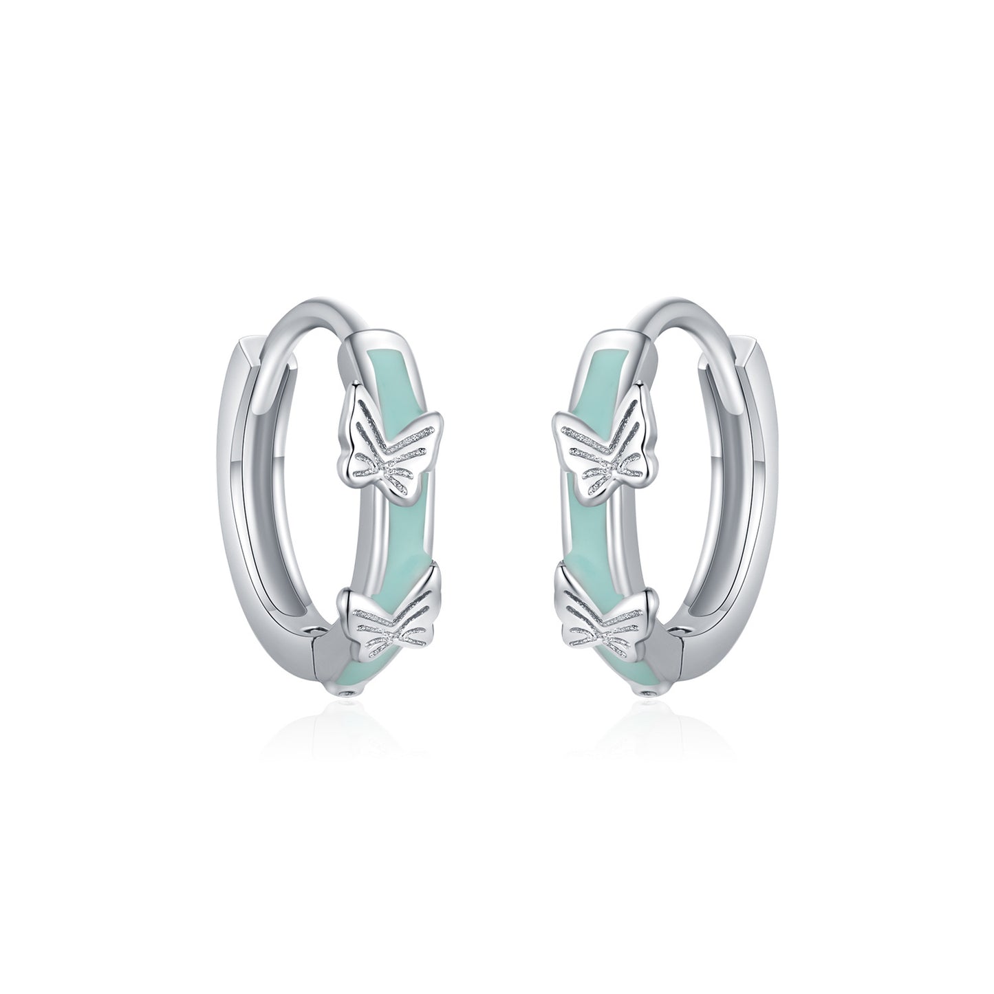 Planderful Everyday Genie Earrings – Elegant Mint Green Butterfly Design