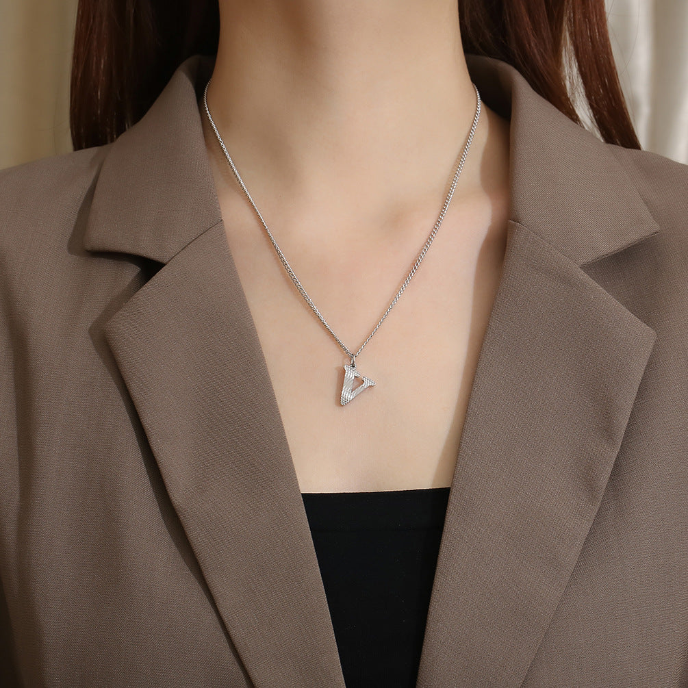 Planderful Everyday Genie Gold Plated Letter Surname Pendant For Couples Unisex Premium Magazine Style Jewelry