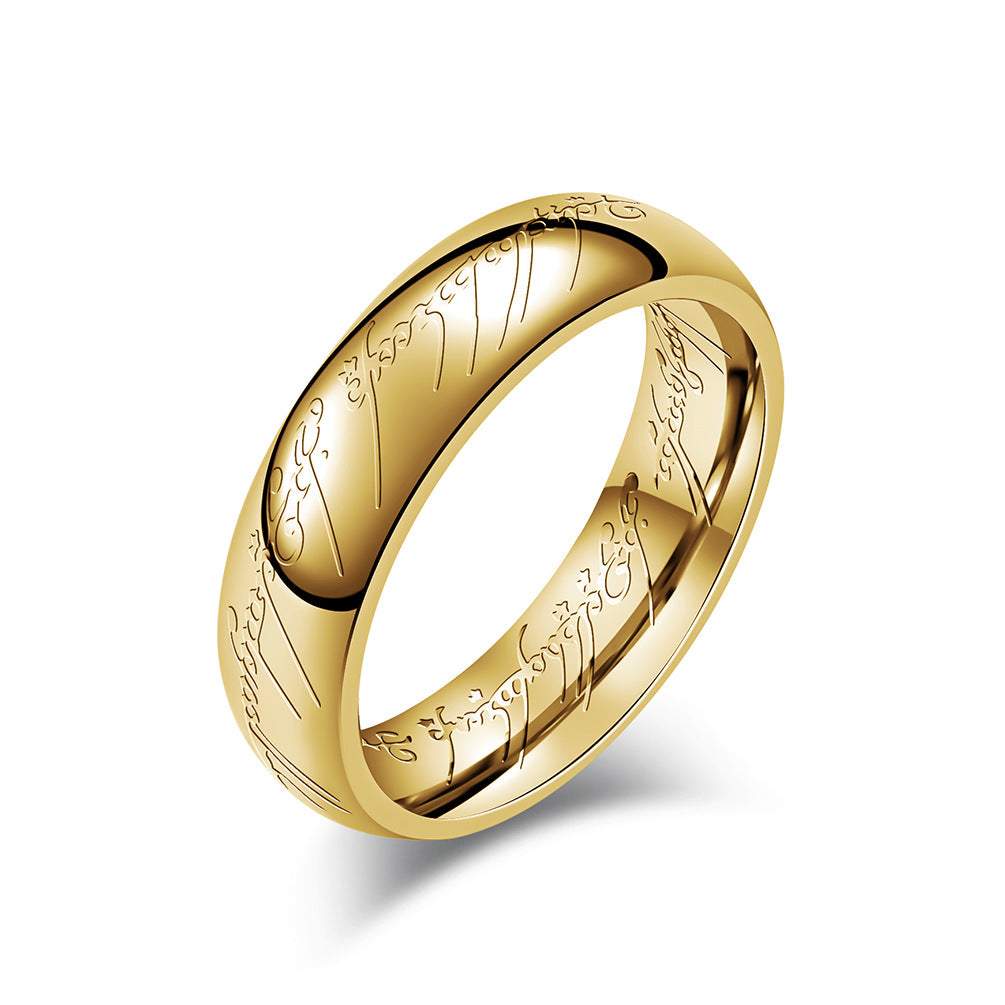 Steel Ring – Vintage Lord Of The Rings Inspired