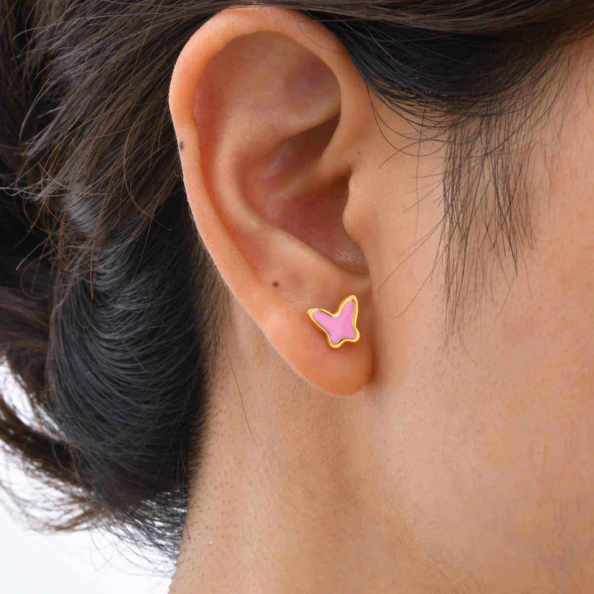 Sculptural Gold-Tone Stainless Steel Earrings