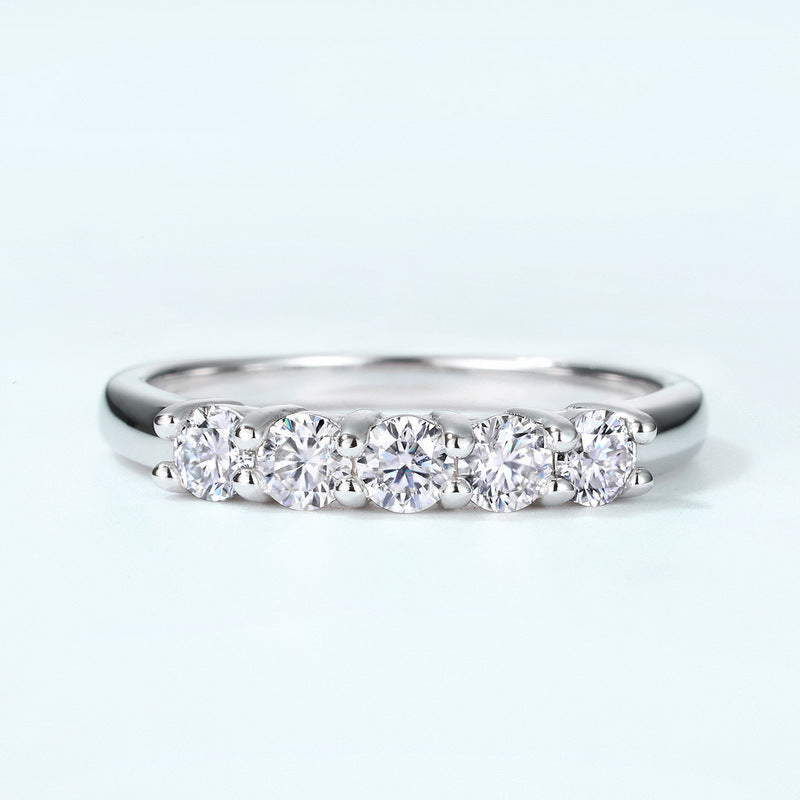 Planderful Classic Moissanite Sterling Silver Ring – 3 × 3 mm, 0.5 ct