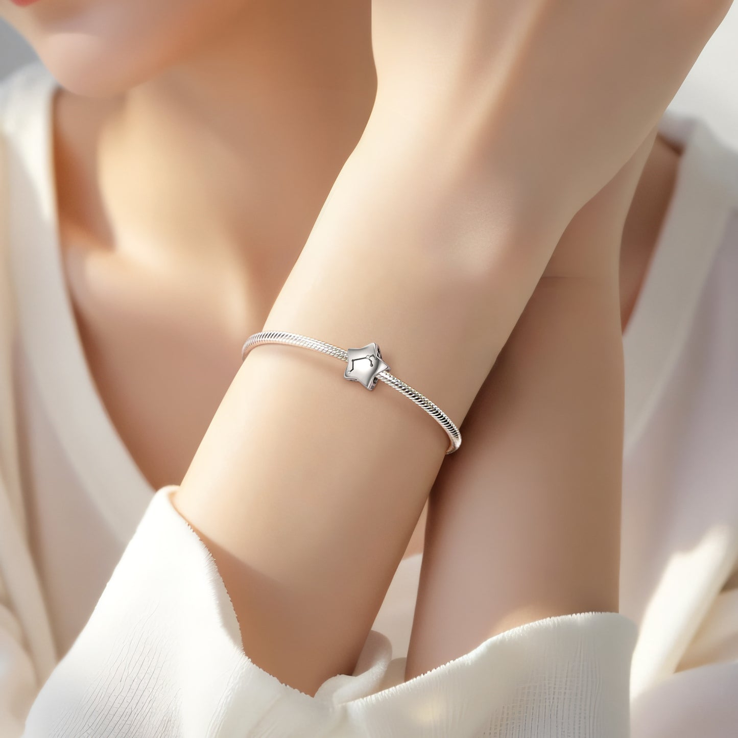 Planderful Jewelry Sterling Silver Bracelet Constellation Beads S925 Minimalist Elegance