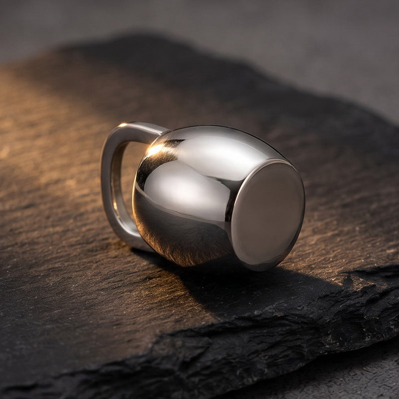 Glossy Kettle Necklace Mini Pot Stainless Steel Men And