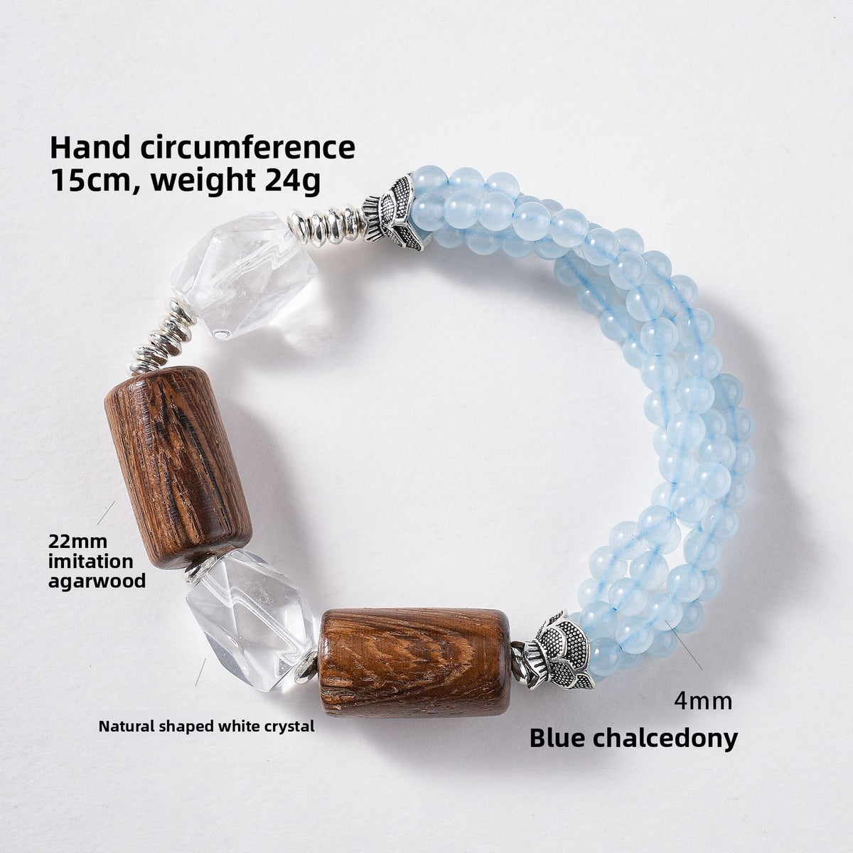 Hetian Jade Agarwood Crystal Bracelet