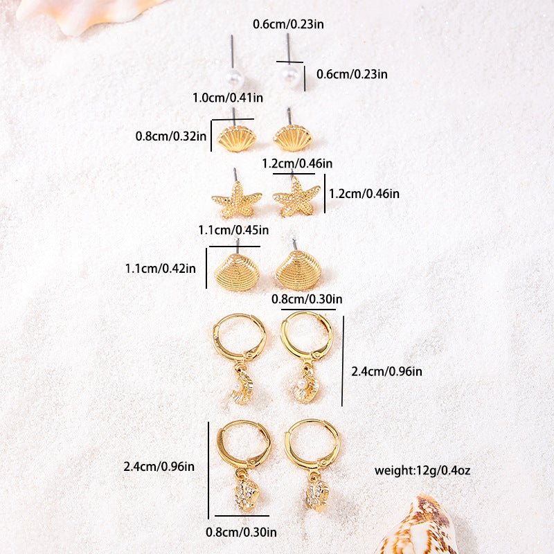 Planderful Vienna Verve Earrings Set – Chic Metal Ocean Series Design