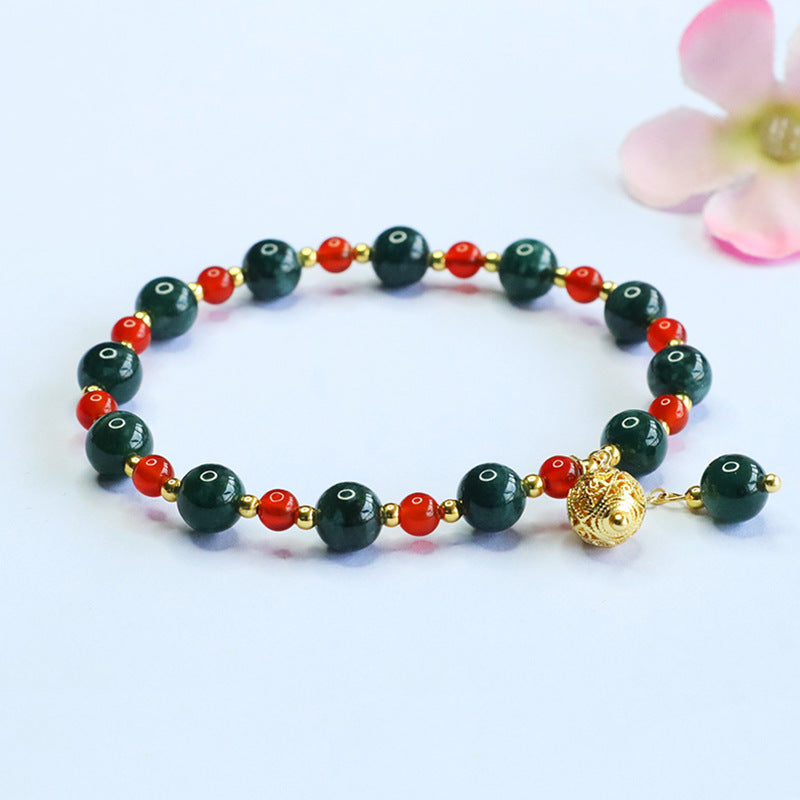 Blue Water Jadeite Ocean-Inspired Beaded Bracelet
