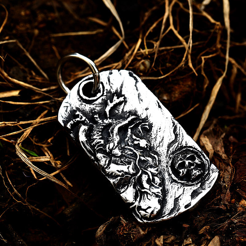 Titanium Steel Skull Pendant for Men - European and American Fashion Jewelry Wholesale