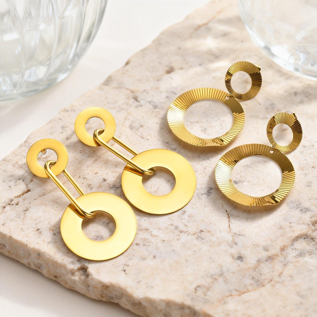 Modern Stainless Steel Earrings — Multiple Styles