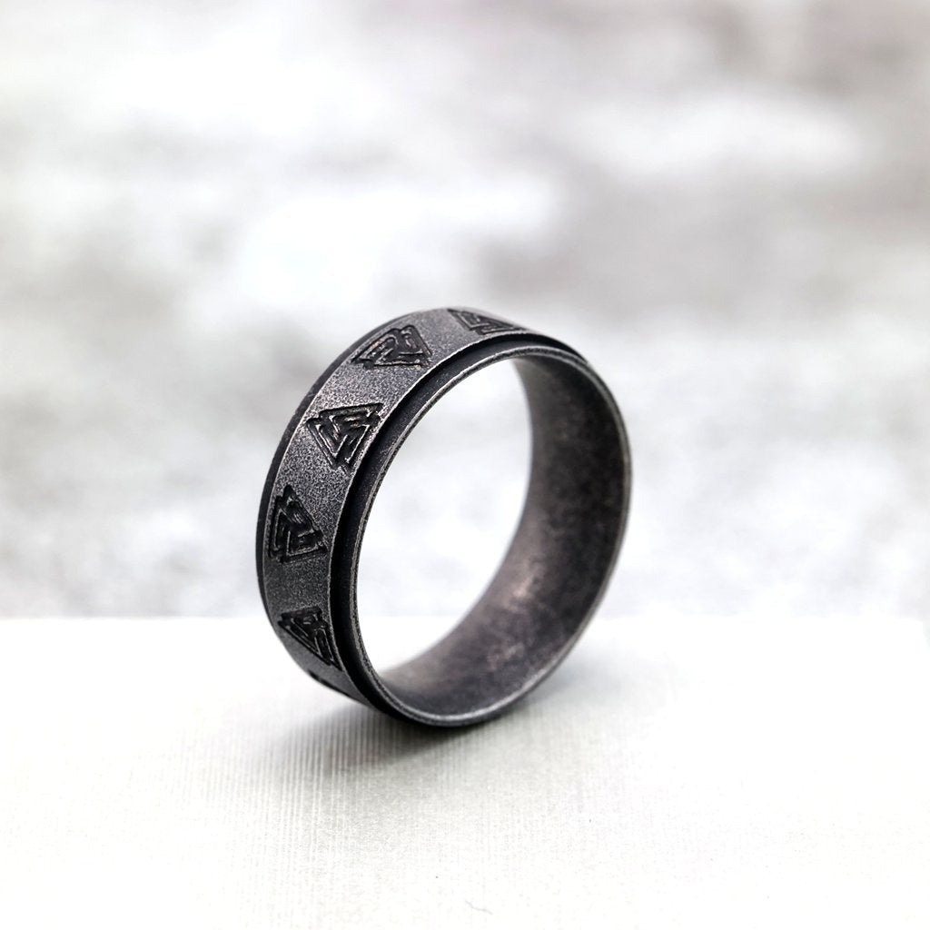 Vintage Viking Stainless Steel Men's Ring