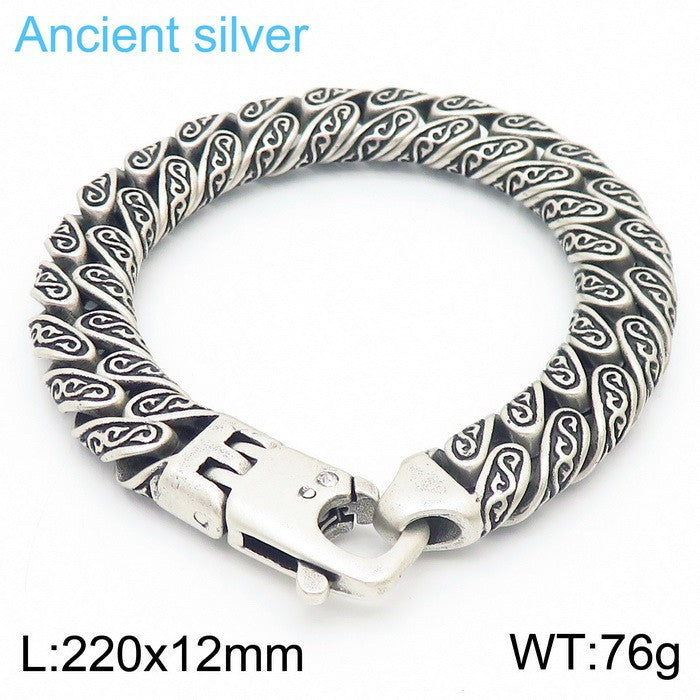 Trends Vacuum Plating Encrypted Cuban Chain Inlaid Zircon Bracelet
