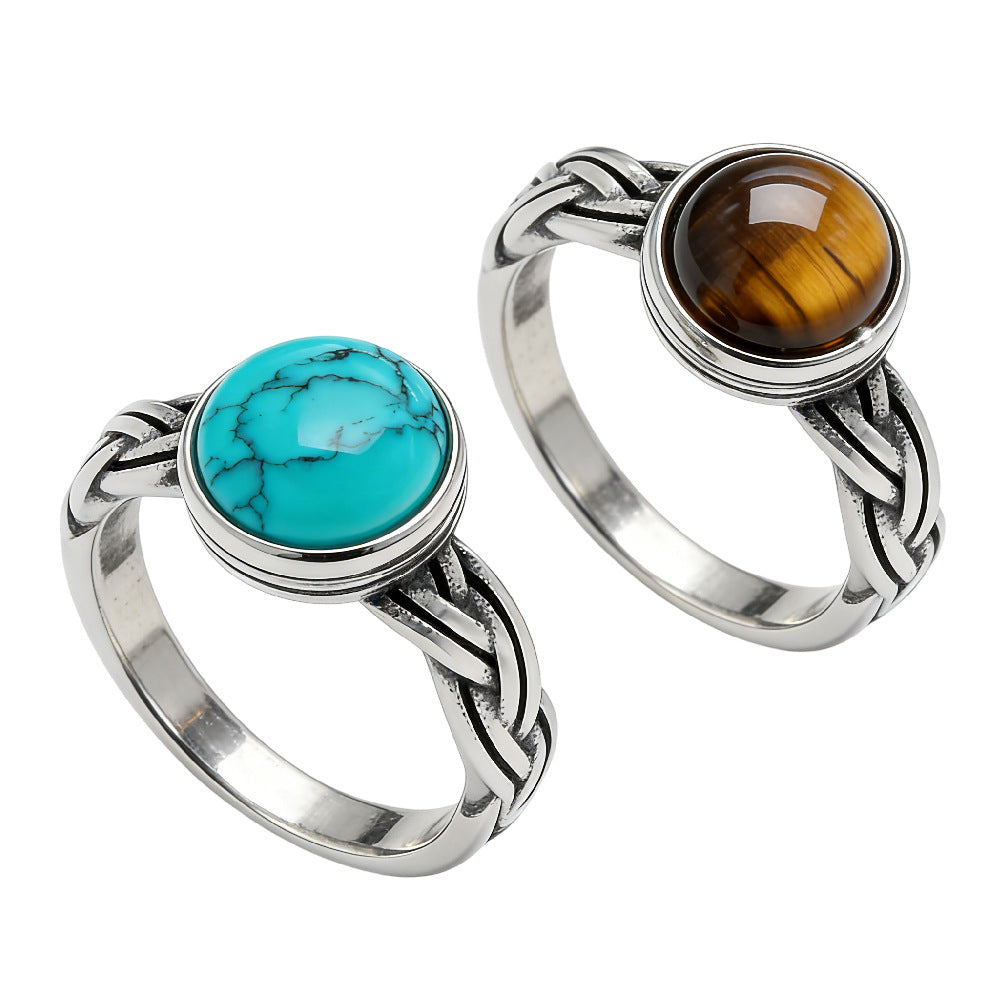 Planderful Titanium Steel Ring For Unisex, Minimalist Protection Motif, Durable Fashion Accessory 7-11