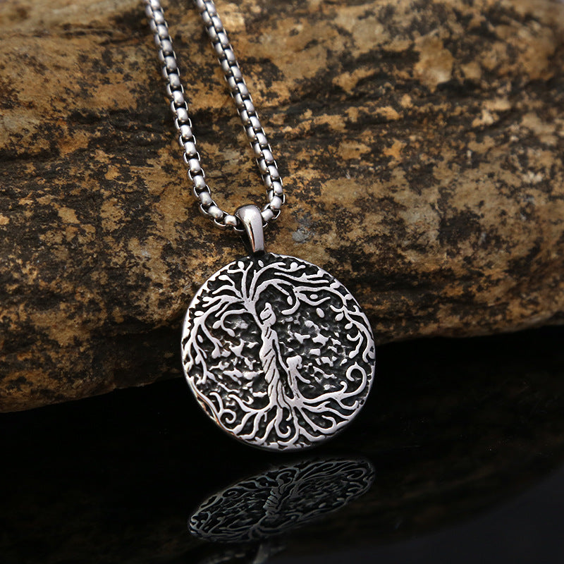 Muse Lucky Tree Pendant Stainless Steel Couples Necklace
